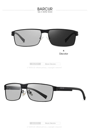 BARCUR Sunglasses Men’s Original Rectangle Fashionable Business Sunglasses – Polarized UV400 Protection for Driving Hiking Sports and Casual Wear – Trendy Fashion Shades Oculos De Sol with Anti-Reflective TAC Lenses