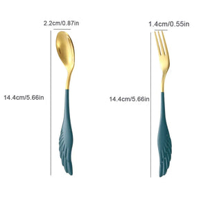2Pcs 304 Stainless Steel Fruit Dessert Forks