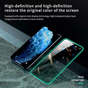 3Pcs Luminous Screen Protectors for iPhone 14 11 Pro Max 12 Mini XR X XS Glowing Tempered Glass for IPhone 13 Pro MAX 8 7 Plus Tempered-Glass Screen Protector Compatible with iPhone