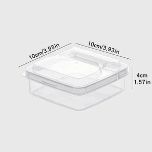 Transparent Plastic Refrigerator Storage Box, Flip Cheese Container, Kitchen Organizer