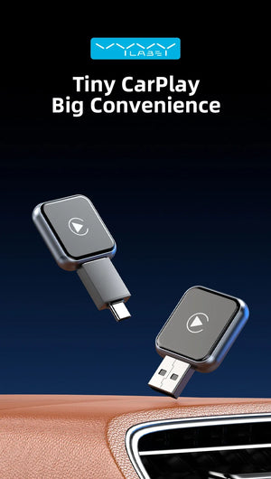 Vyvylabs Upgraded Wireless Carplay Adapter Convert Wired to Wireless Carplay Adapter Fast Auto Connection for iPhone Android Device