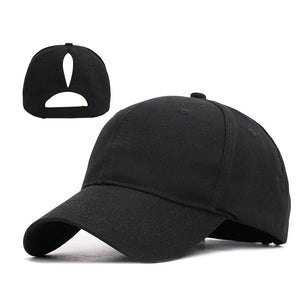 Baseball Cap with Ponytail Slot