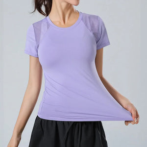 Reflective Quick Dry Yoga T Shirt for Women
