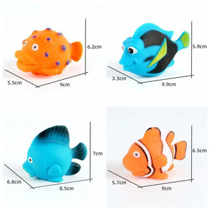 Playful Fish Bath Toys for Kids Squeeze & Spray Fun!