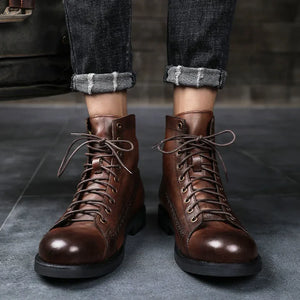 Timeless Style: Retro Men's Ankle Boots
