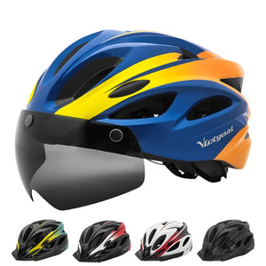 Helmet with Magnetic Goggles and Sun Visor
