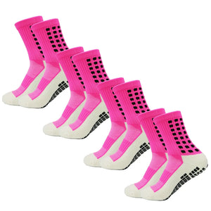 4 Pack Men s Anti Slip Soccer Socks