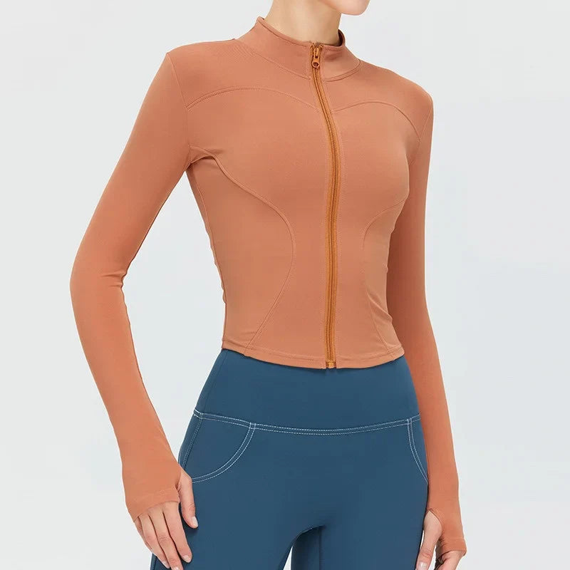 PofyBofy Women's Thumb Hole Workout Jacket