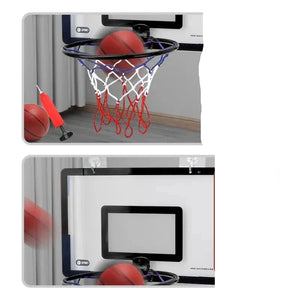 Indoor Basketball Fun Wall-Mounted Hoop and Ball Set