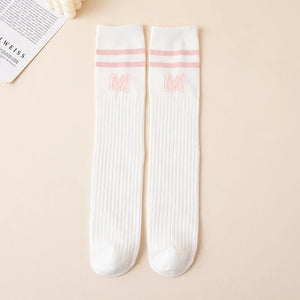 Kids' Letter Knee High Socks