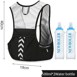 Running Hydration Backpack: 5L with 2L Water Bladder & 500ml Bottle