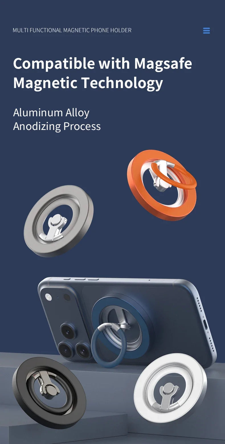 2026 New Double Sided Magnetic Phone Stand For MagSafe - Strong Magnet, Folding Holder For IPhone Android Accesories phone holder phone holder car iphone accessories phone stand