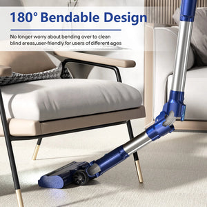 PrettyCare P1 Cordless Vacuum Cleaner 45 Mins 28Kpa Powerful Stick Vacuum with Brushless Motor LED Touch Display