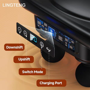 LINGTENG Deep Tissue Massage Gun, equipped with 6 head muscle massagers, a back massager, a percussive massage tool, and a handheld massager, featuring 9 intensity levels and 4 modes, suitable as a Christmas gift, adult birth