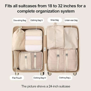 7/8/9/10/11 Pcs Set Travel Organizer Storage Bags Suitcase Packing Cubes Set Cases Portable Luggage Clothes Shoe Tidy Pouch