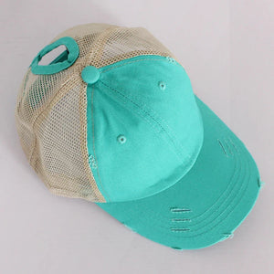 Distressed Ponytail Baseball Cap