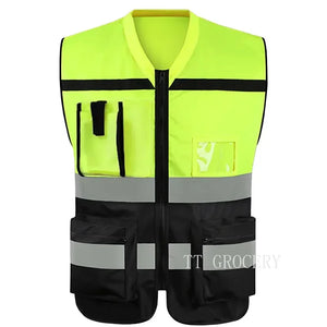 Safety First Men's Reflective Work Vest with Practical Features