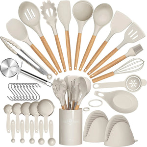 36-Piece Silicone Cooking Utensil Set with Holder