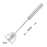 Stainless Steel Egg Beater, Automatic Stirrer, Hand Mixer, Self-Turning Kitchen Tool