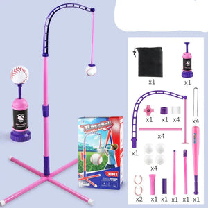 Kids  3 in 1 T Ball Set  Perfect Gift for Indoor & Outdoor Play
