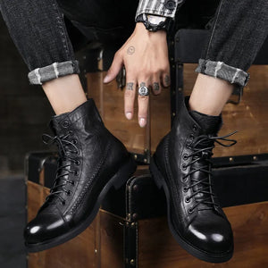 Timeless Style: Retro Men's Ankle Boots
