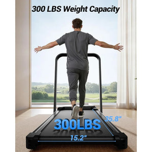 Walking Pad with 15% Incline 0.6-6.2MPH Foldable Portable Treadmill 2.5HP Compact Walking Pad for Home Small Space, Customized
