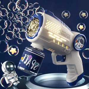 Portable Bubble Gun with Colorful Lights and Sounds