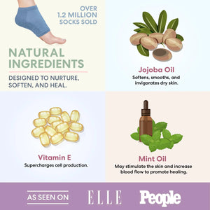 Dr. Frederick's Original Moisturizing Heel Socks for Cracked Heel Treatment - 2 Pairs - Heel Socks for Dry Cracked Feet - Cracked Heel Repair - Heal Dry Heels - Foot Care for Women & Men - Jojoba Oil