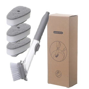Automatic Liquid-Filling Long Handle Dishwashing Brush