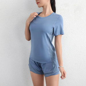 Women's Breathable Mesh Back Running Shirt