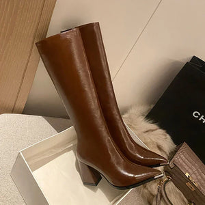 Make a Statement: Pointed Toe High Heel Boots