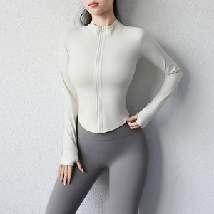 Women's Slim  Fit Zip Up Workout Jacket