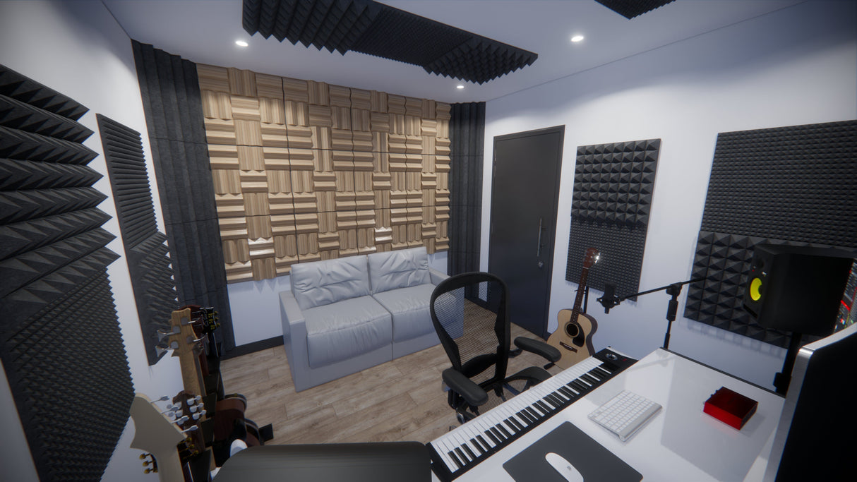 Paulownia Wood Acoustic Diffuser Panel | Sound Diffusion Panel