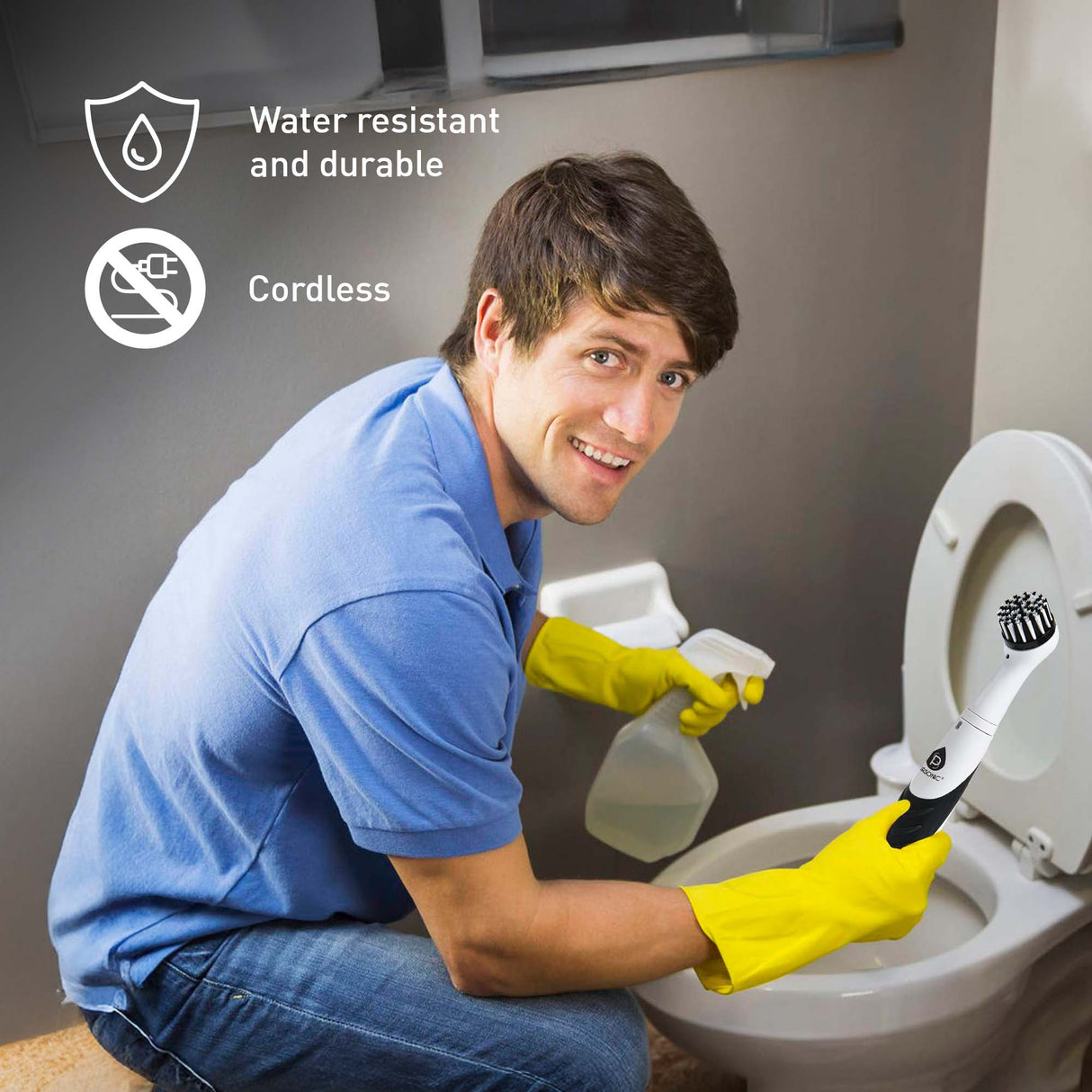 Deep Cleaning Duo Bundle: Cordless Power Scrubber Cleaning Brush + Pursonic Car Vacuum Cleaner by Pursonic