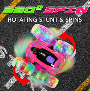Contixo RC Stunt Car 4WD - 360 Spins, LED Lights