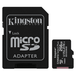 Kingston microSDXC Canvas Select Plus 256GB Memory Card and Adapter by Kingston
