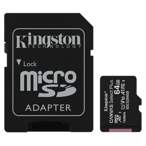Kingston microSDXC Canvas Select Plus 64GB Memory Card and Adapter by Kingston