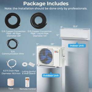 SEERXtreme Series ENERGY STAR Certified 12000 BTU 24 SEER2 115V Mini Split AC with Wall Mounting Bracket