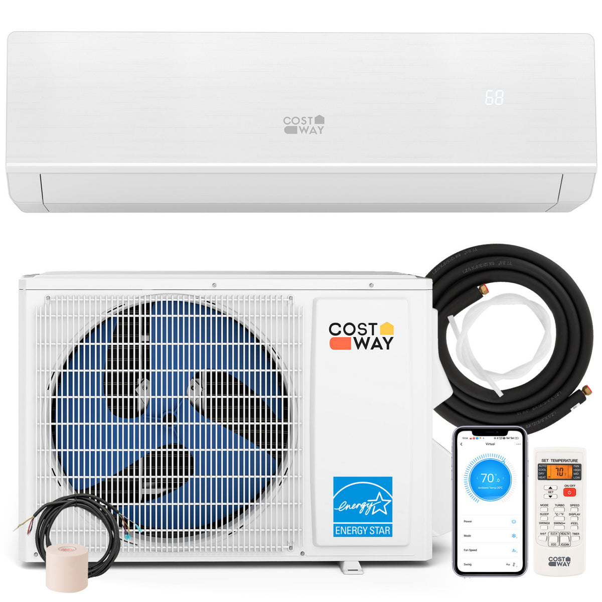 SEERXtreme Series ENERGY STAR Certified 18000 BTU 25 SEER2 208-230V Mini Split AC with Bracket