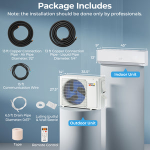 SEERXtreme Series ENERGY STAR Certified 18000 BTU 25 SEER2 208-230V Mini Split AC with Bracket