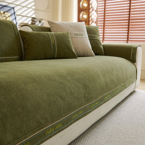 Chenille Sofa Cover Pet Mat, Non-Slip Couch Protector for Sectional & L-Shaped Sofas