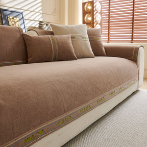 Chenille Sofa Cover Pet Mat, Non-Slip Couch Protector for Sectional & L-Shaped Sofas