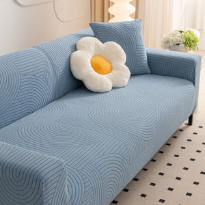 Fleece Stretch Sofa Slipcover Washable Soft Spandex Couch Cover Furniture Protector