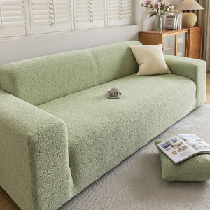 High Elastic Floral Couch Slipcover, Jacquard Stretch Non-Slip Furniture Protector