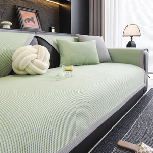 Non-Slip Cooling Breathable Couch Protector Towel, Lightweight Slipcover for Sofas