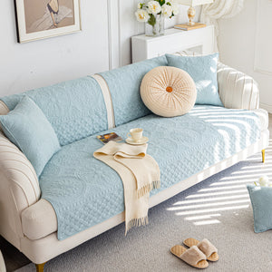 Cotton Quilted Sofa Cover, Non-Slip Couch Protector Fits Backrest, Seat & Armrest