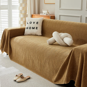 Herringbone Oversized Chenille Couch Throw Cover Sofa Slipcovers Couch Covers for Sectional Couches