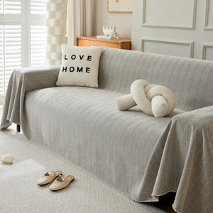 Herringbone Oversized Chenille Couch Throw Cover Sofa Slipcovers Couch Covers for Sectional Couches