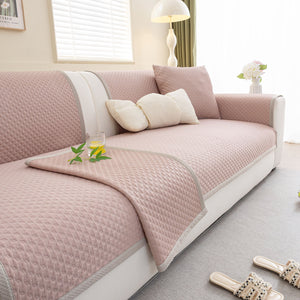 Non-Slip Diamond Quilted Sofa Cover, Separate Pieces Sectional Couch Protector