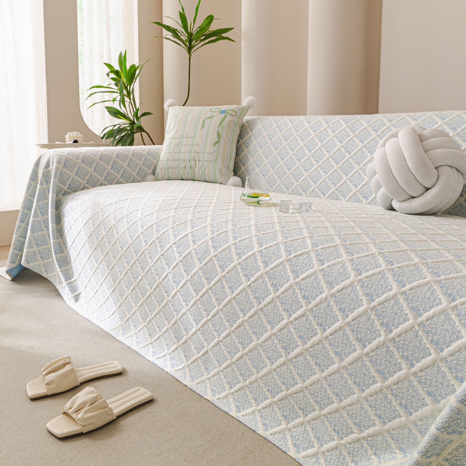 Cooling Couch Cover Throw, Washable Breathable Summer Bed Cover Sofa Protector Covers